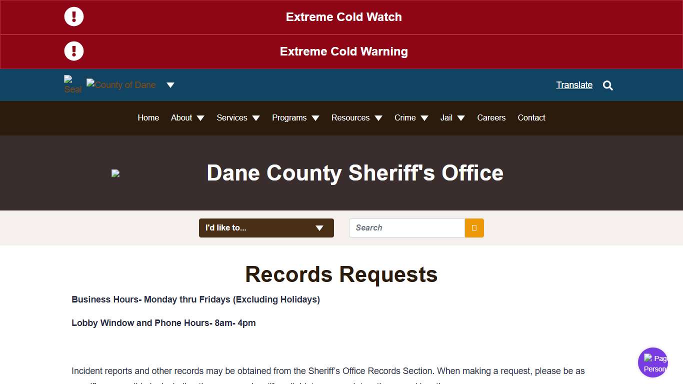 Records | Dane County Sheriff's Office
